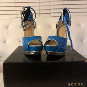 SCENE Blue and Silver Heels